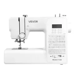 VEVOR Computerized Sewing Machine, 200 Stitch Applications, with LCD Screen, Foot Pedal and LED Light, Heavy-Duty Metal Frame, Digital Sewing Machine with Powerful Motor for Crafts and Mending