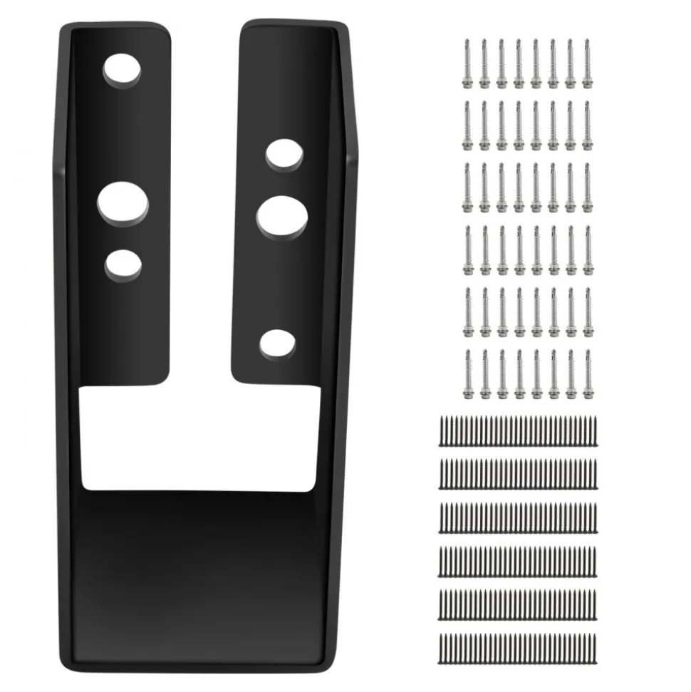 VEVOR Concealed Joist Hanger, 2"x4" Outdoor Accent Concealed-Flange, Pack of 24 Concealed Joist Bracket, Q235 Steel Plate Powder-Coated Concealed Face Mount Joist Hanger Inner 40x91 mm for Beam Swing