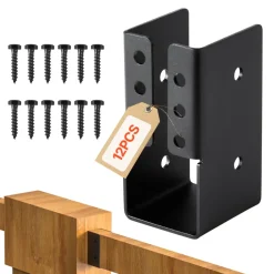 VEVOR Concealed Joist Hanger, 2x4 Inch Outdoor Concealed-Flange Joist Bracket with Screws, Steel Light Joist Hangers for 1.93 x 3.62 Inch / 49 x 92 mm Beam, Swing, Fence, Wooden Slides, 12 Pcs