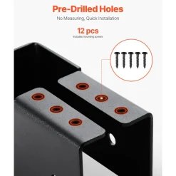 VEVOR Concealed Joist Hanger, 2x4 Inch Outdoor Concealed-Flange Joist Bracket with Screws, Steel Light Joist Hangers for 1.93 x 3.62 Inch / 49 x 92 mm Beam, Swing, Fence, Wooden Slides, 12 Pcs