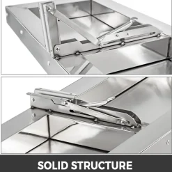 VEVOR Concession Shelf 48L x 12W Inch Stainless Steel Drop Down Folding Serving Food Shelf Stand Serving for Concession Trailer Serving Window