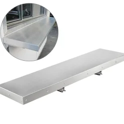 VEVOR Concession Shelf 48L x 12W Inch Stainless Steel Drop Down Folding Serving Food Shelf Stand Serving for Concession Trailer Serving Window