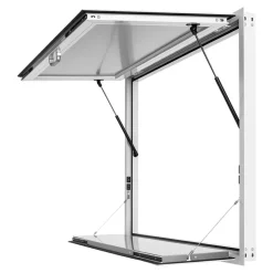 VEVOR Concession Window Folding Shelf 48x36in Aluminum Alloy Service Window, for Food Truck, Up to 85 Degrees, with Awning Door and Drag Hook, Rainwater Resistant