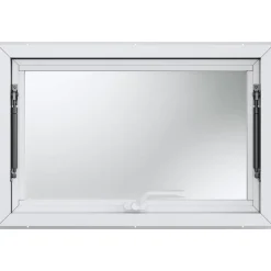 VEVOR Concession Window for Food Truck, 36"x24" Aluminum Alloy Food Truck Service Window, Up to 85 Degrees Stand Serving Window with Awning Door & Drag Hook,  for Food Trucks Concession Trailers