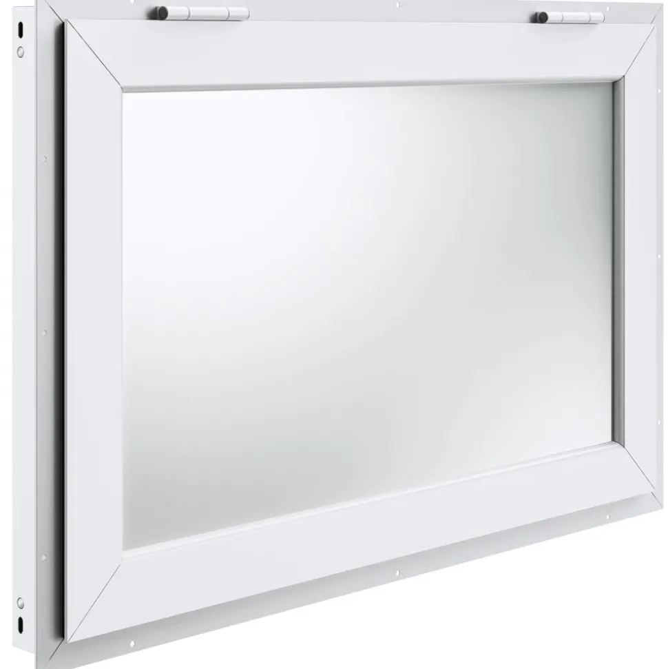 VEVOR Concession Window 36"x24", Aluminum Alloy Food Truck Service Window with Awning Door & Drag Hook, Up to 85 Degrees Stand Serving Window for Food Trucks Concession Trailers, Glass Not Included