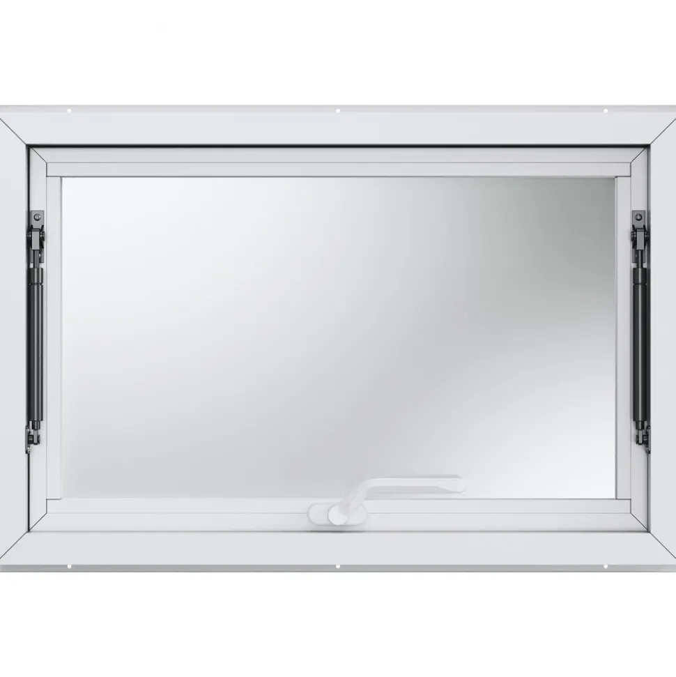VEVOR Concession Window 36"x24", Aluminum Alloy Food Truck Service Window with Awning Door & Drag Hook, Up to 85 Degrees Stand Serving Window for Food Trucks Concession Trailers, Glass Not Included