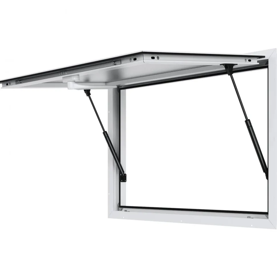 VEVOR Concession Window 36"x24", Aluminum Alloy Food Truck Service Window with Awning Door & Drag Hook, Up to 85 Degrees Stand Serving Window for Food Trucks Concession Trailers, Glass Not Included