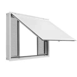 VEVOR Concession Window 45x30 in Aluminum Alloy Service Window, for Food Truck, Up to 85 Degrees Stand Serving with 4 Sliding Screen Windows, Awning Door and Drag Hook, Rainwater Resistant