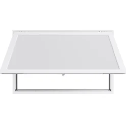 VEVOR Concession Window 53x33 in, Aluminum Alloy Frame Service Window for Food Truck, Up to 85 Degrees Stand Serving Window with Awning Door and Drag Hook, Rainwater Resistant for Concession Trailers
