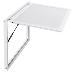 VEVOR Concession Window 53x33 in, Aluminum Alloy Frame Service Window for Food Truck, Up to 85 Degrees Stand Serving Window with Awning Door and Drag Hook, Rainwater Resistant for Concession Trailers