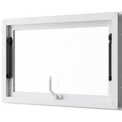 VEVOR Concession Window 36x24 in, Aluminum Alloy Frame Service Window for Food Truck, Up to 85 Degrees Stand Serving Window with Awning Door and Drag Hook, Rainwater Resistant for Concession Trailers