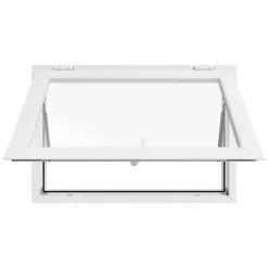 VEVOR Concession Window 36x24 in, Aluminum Alloy Frame Service Window for Food Truck, Up to 85 Degrees Stand Serving Window with Awning Door and Drag Hook, Rainwater Resistant for Concession Trailers