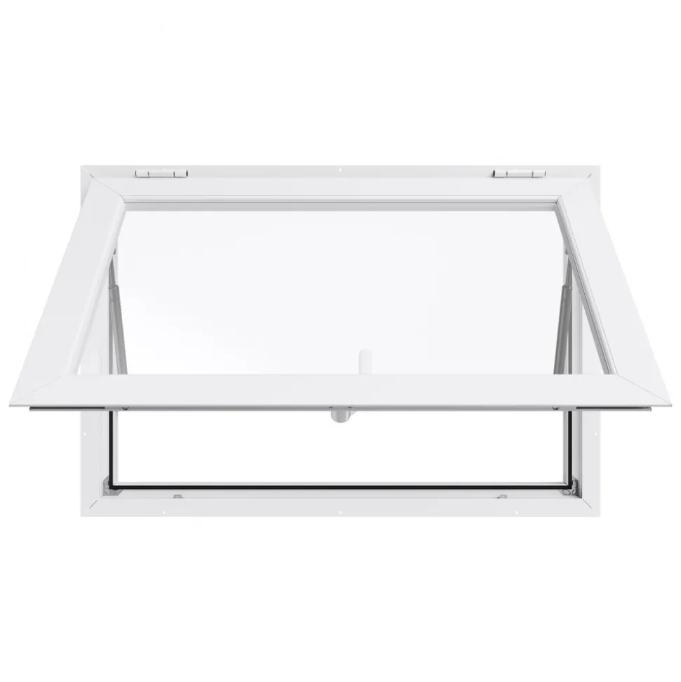VEVOR Concession Window 36x24 in, Aluminum Alloy Frame Service Window for Food Truck, Up to 85 Degrees Stand Serving Window with Awning Door and Drag Hook, Rainwater Resistant for Concession Trailers