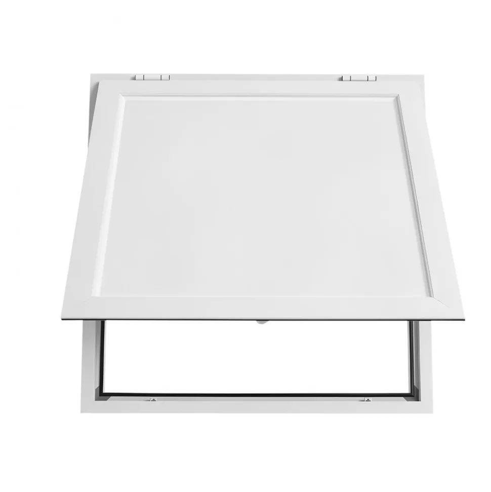 VEVOR Concession Window 36x36 in Aluminum Alloy Frame Service Window, for Food Truck, Up to 85 Degrees Stand Serving with Awning Door and Drag Hook, Rainwater Resistant for Concession Trailer
