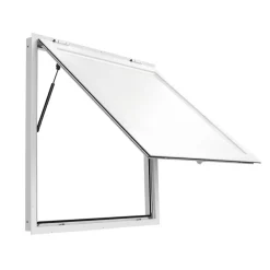 VEVOR Concession Window 36x36 in Aluminum Alloy Frame Service Window, for Food Truck, Up to 85 Degrees Stand Serving with Awning Door and Drag Hook, Rainwater Resistant for Concession Trailer