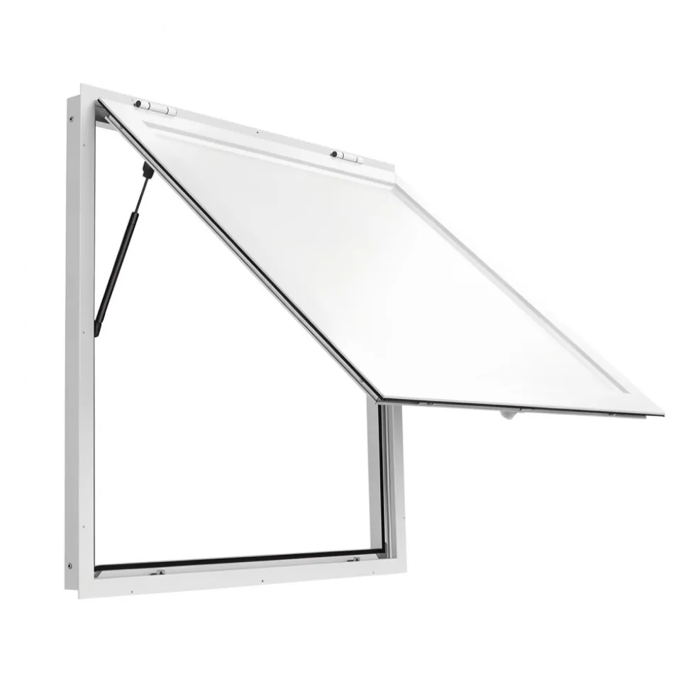 VEVOR Concession Window 36x36 in Aluminum Alloy Frame Service Window, for Food Truck, Up to 85 Degrees Stand Serving with Awning Door and Drag Hook, Rainwater Resistant for Concession Trailer