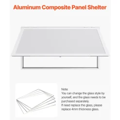 VEVOR Concession Window 74x40 in, Aluminum Alloy Frame Service Window for Food Truck, Up to 85 Degrees Stand Serving Window with Awning Door and Drag Hook, Rainwater Resistant for Concession Trailers