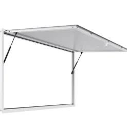 VEVOR Concession Window 74x40 in, Aluminum Alloy Frame Service Window for Food Truck, Up to 85 Degrees Stand Serving Window with Awning Door and Drag Hook, Rainwater Resistant for Concession Trailers