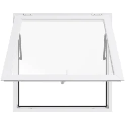 VEVOR Concession Window 36x36 in, Aluminum Alloy Frame Service Window for Food Truck, Up to 85 Degrees Stand Serving Window with Awning Door and Drag Hook, Rainwater Resistant for Concession Trailers