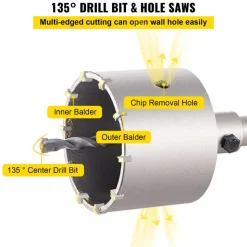 VEVOR Concrete Hole Saw Kit, 1-2/11
