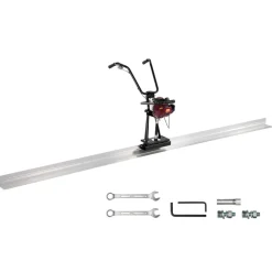VEVOR Concrete Power Screed, 4 ft Aluminum Board Straight Edge Bar Set, 4 Stroke Cement Finishing Vibrating Motor with Height Adjustable Handles, High Efficient Concrete Tool 6500RPM