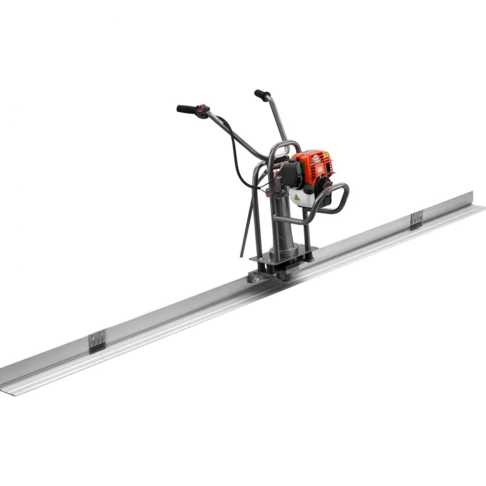 VEVOR Concrete Power Screed Gas-Powered Leveling Tool 12 ft Aluminum Board, 1.16HP Engine, 4 Stroke Vibrating Screed, Handle Height Adjustable, Support Legs for Patio, Driveway, Floor Finishing