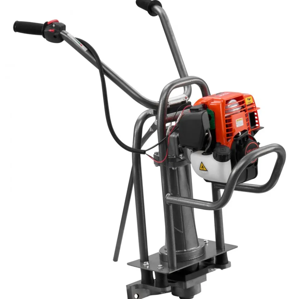 VEVOR Concrete Power Screed Gas-Powered Leveling Machine 1.16HP Engine, 4 Stroke Vibrating Screed, Flexible Shaft Drive, Adjustable Handle, Support Legs for Patio, Driveway, Floor Finishing, Jobsite
