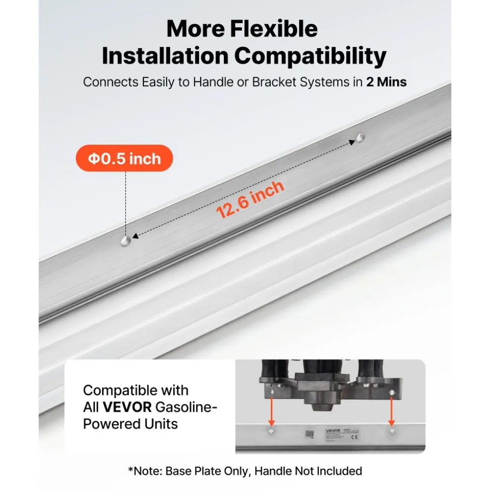 VEVOR Concrete Screed Blade 14 ft Length Aluminum Alloy Board Leveling Tool, 5.3 in Wide Straight Edge, Wide Coverage, Replacement Surface Leveler for Driveway, Patio, Sidewalk, Garage Floor Finishing