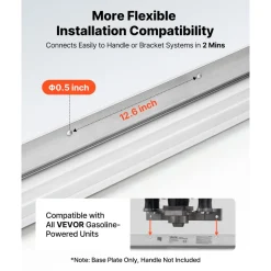 VEVOR Concrete Screed Blade 10 ft Length Aluminum Alloy Board Leveling Tool, 5.3 in Wide Straight Edge, Wide Coverage, Replacement Surface Leveler for Driveway, Patio, Sidewalk, Garage Floor Finishing