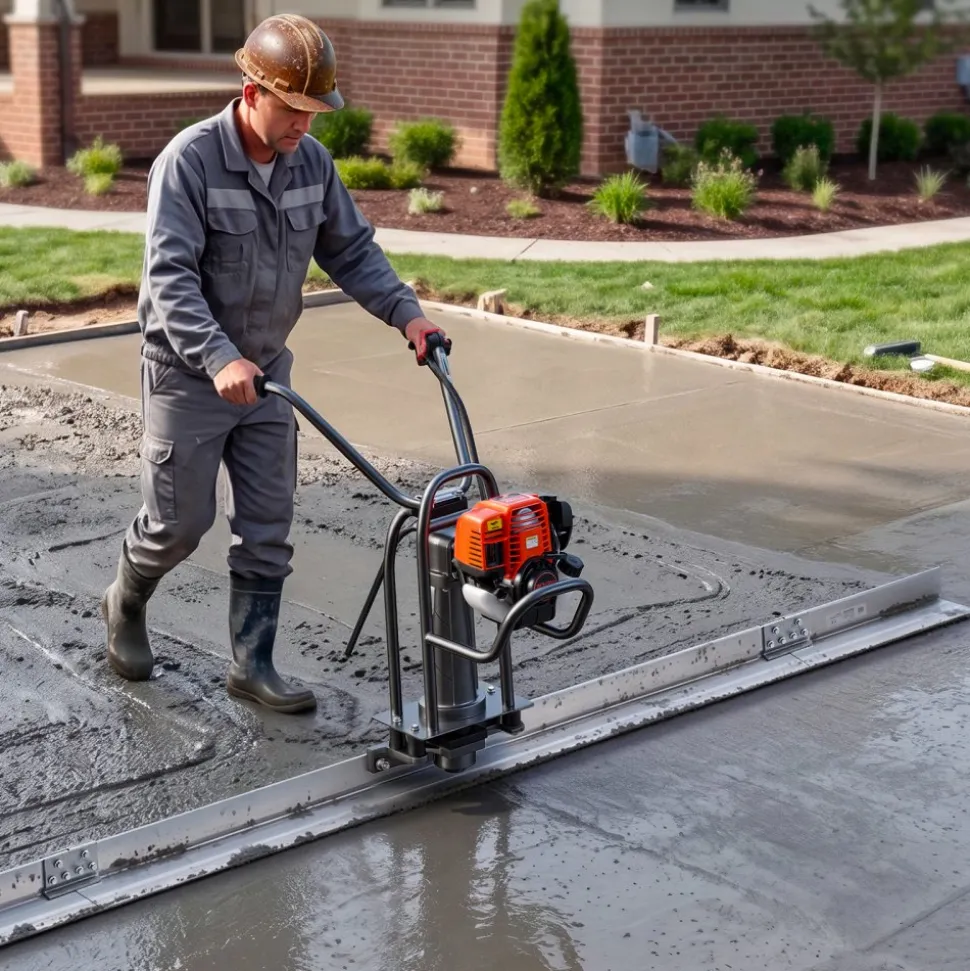VEVOR Concrete Screed Blade 12 ft Length Aluminum Alloy Board Leveling Tool, 5.3 in Wide Straight Edge, Wide Coverage, Replacement Surface Leveler for Driveway, Patio, Sidewalk, Garage Floor Finishing