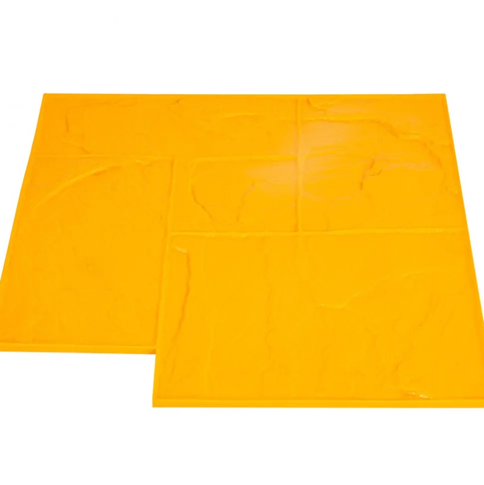 VEVOR Concrete Texturing Skin, 24"x24" Concrete Stamps Mats Set, Polyurethane Concrete Stamping Mats, Slate Concrete Stamps, 4 PCS Realistic Concrete Texture Mat, Concrete Stamps for Walls/Floors