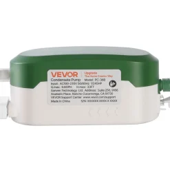 VEVOR Condensate Pump, 1/245 HP, 9.6 GPH, 33 ft Lift, 100-230V Automatic AC Condensation Removal Pump with Safety Switch, Quiet, for Air Conditioner, Dehumidifier, HVAC, Furnace, Ice Maker Water Drain