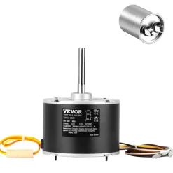 VEVOR Condenser Fan Motor 5KCP39GFS166S, 3S003, 1/5 HP 208-230V, 825RPM, OEM Standard Upgraded Replacement Condenser Motor Reversible Rotating, Explosion-proof CBB65 7.5μF/370V Capacitor