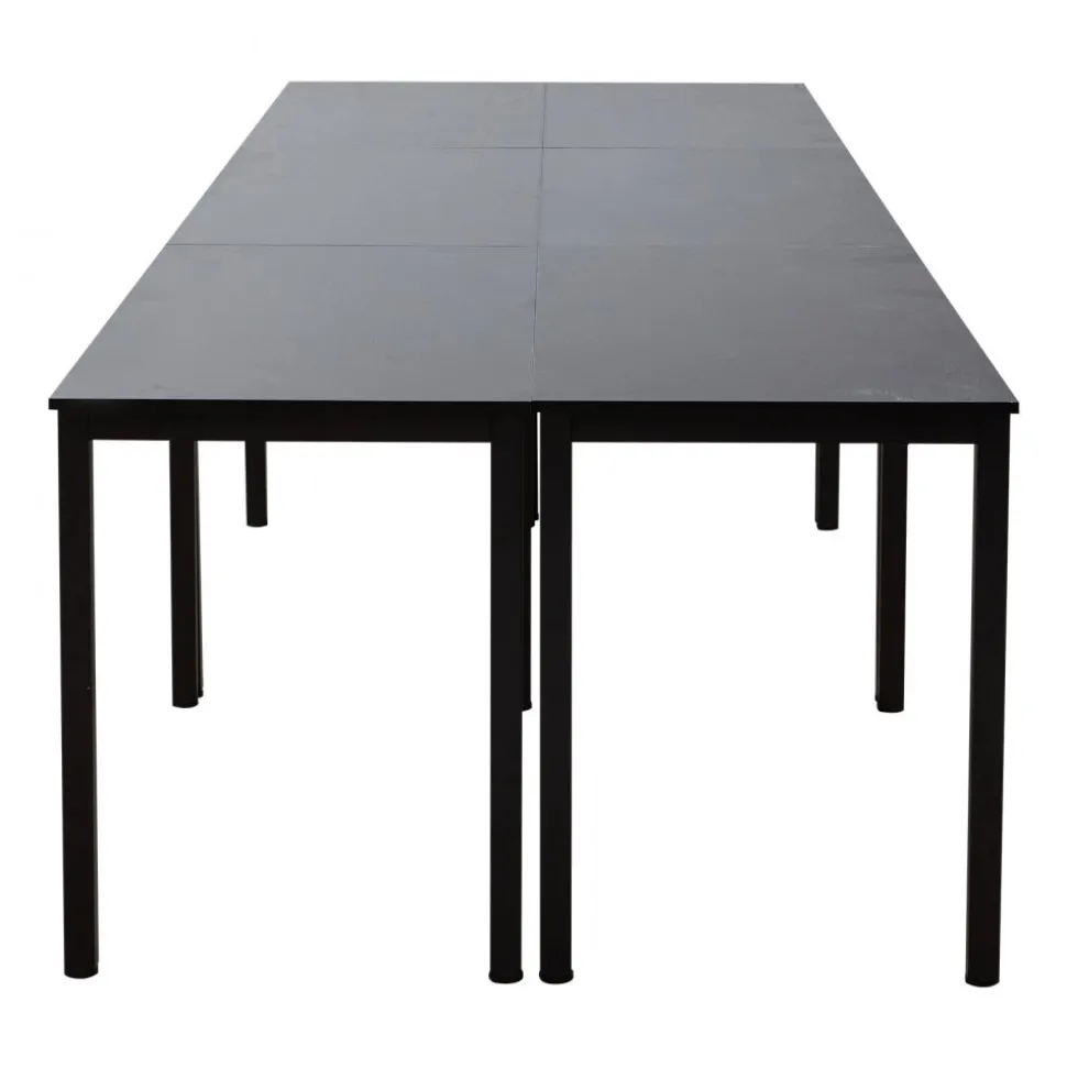 VEVOR Conference Table, Set of 6, 4.5 ft Office Meeting Table for 16 Person, Flexible Combination Desk Set, Modern Rectangle Meeting Desk with Metal Legs for Office, Conference Room, Easy Assembly