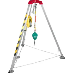 VEVOR Confined Space Rescue Tripod 1200lbs Winch with 8' Legs Confined Space Kit 98' Cable Rescue Tripod 32.8 Feet Fall Protection for Confined Space Rescue