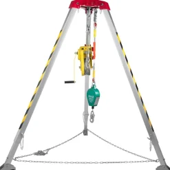 VEVOR Confined Space Rescue Tripod 1200lbs Winch with 8' Legs Confined Space Kit 98' Cable Rescue Tripod 32.8 Feet Fall Protection for Confined Space Rescue