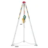 VEVOR Confined Space Tripod Kit, Heavy Duty Rescue Tripod Lifting Hoist 2600 lbs Winch, 4.76 ft Adjustable Legs, 98.5 ft Cable Portable Kit, 32.8 ft Fall Protection, 5.25-8.04 ft Working Height