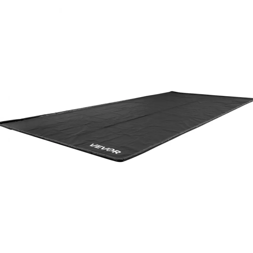 VEVOR Containment Mat, 8 ft 6 in x 20 ft, Non-Slip PVC Garage Floor Mat with a Cleaning Squeegee, Heavy Duty Durable Waterproof Protection from Snow, Rain and Mud for Cars SUVs Trucks Parking, Black