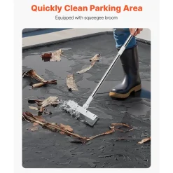 VEVOR Containment Mat, 7 ft 9 in x 18 ft, Non-Slip PVC Garage Floor Mat with a Cleaning Squeegee, Heavy Duty Durable Waterproof Containment Protection from Snow, Rain and Mud for Cars Parking, Black