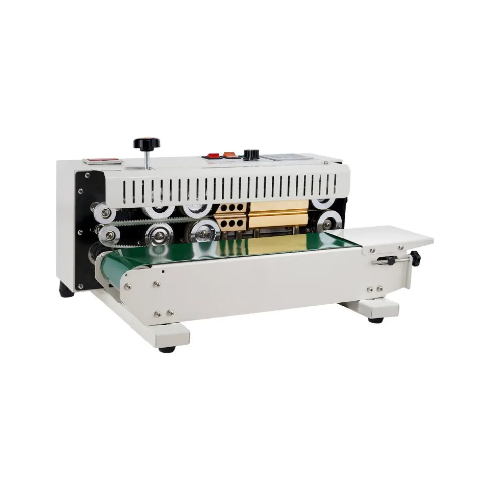 VEVOR Continuous Bag Band Sealing Machine, 0.24-0.47 in/6-12 mm Seal Width, Horizontal Band Sealer Machine with Digital Temperature Control, Bag Sealer for 0.02-0.8 mm Plastic Bags with Count Function