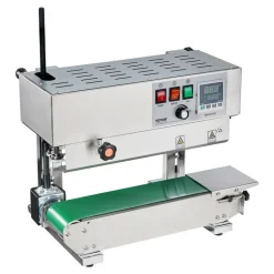 VEVOR Continuous Bag Band Sealing Machine, 0.24-0.47 in/6-12 mm Seal Width, Horizontal Band Sealer Machine with Digital Temperature Control, Stainless Steel Bag Sealer for 0.02-0.8 mm Plastic Bag Film