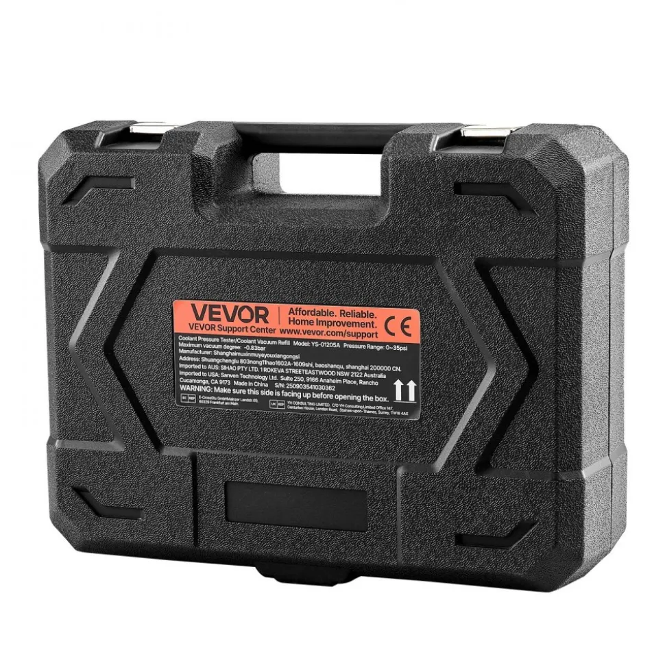 VEVOR Coolant Pressure Tester Kit, 47Pcs Radiator Vacuum Refill Kit with 3 Metal Adapters, Universal Fit, Automotive Cooling System Pressure Tester Tool, with Pressures Pump & Plastic Filler