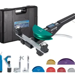 VEVOR Copper Pipe Bender, 7 Colorful Dies 1/4-7/8 inch 90 Degrees Forward and Reverse Bending, 6-22 mm for Copper & Aluminum Tubes with Reverse Bend Attachment