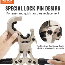 VEVOR Copper Press Tool Tube Fittings Crimping Kit, 360° Rotatable Press Crimper Tool with 1/2