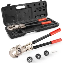 VEVOR Copper Press Tool Tube Fittings Crimping Kit, 360° Rotatable Press Crimper Tool with 1/2