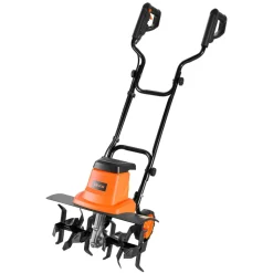 VEVOR Corded Electric Tiller, 14 Inch Tilling Width Garden Rototiller, 10-Amp Motor Heavy-Duty Tilling Machine, Cultivator with Steel Tines and Foldable Handle, for Lawn, Yard, and Gardening Care