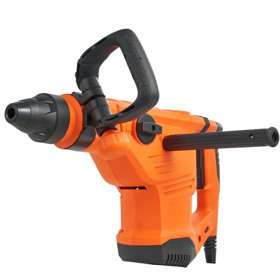 VEVOR Corded Hammer Drill, 1600W 175-350RPM Electric Demolition Drills, 2-Inch SDS-Max Rotary Hammer Driver, 3 Functions Chipping Power Tool Kit for Concrete, Drilling Wood Plastic