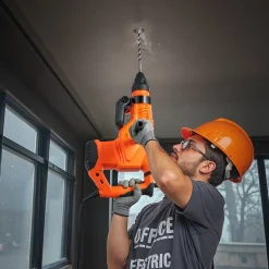 VEVOR Corded Hammer Drill, 1600W 175-350RPM Electric Demolition Drills, 2-Inch SDS-Max Rotary Hammer Driver, 3 Functions Chipping Power Tool Kit for Concrete, Drilling Wood Plastic
