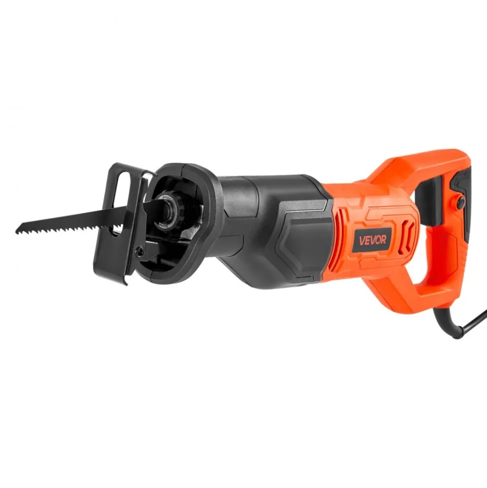 VEVOR Corded Reciprocating Saw, 120 Volt 6 Amp, 3000 SPM Variable Speed, 3/4 inch Stroke Length, Electric Reciprocating Saw with 8 Blades and Carrying Bag, for Wood, Metal, and Plastic Cutting