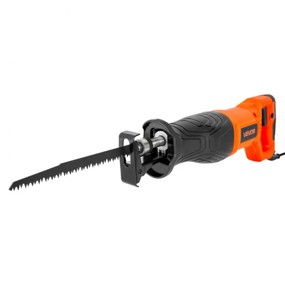 VEVOR Corded Reciprocating Saw, 120 Volt 7.5 Amp, 2800 SPM Variable Speed, 1-1/8 inch Stroke Length, Electric Reciprocating Saw with 8 Blades and Carrying Bag, for Wood, Metal, and Plastic Cutting